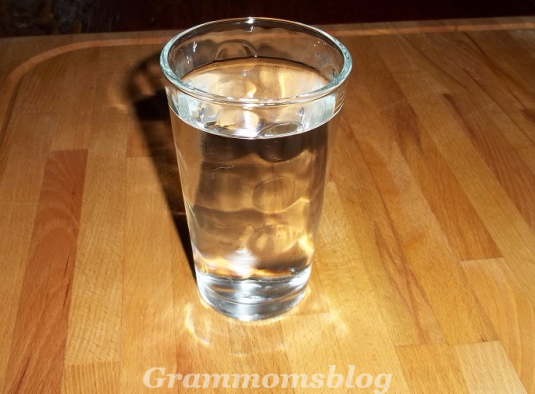 glass of well water
